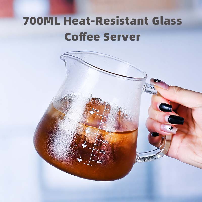 New High Borosilicate 700ml  G - Tea Coffee Pot Set reseña y precio