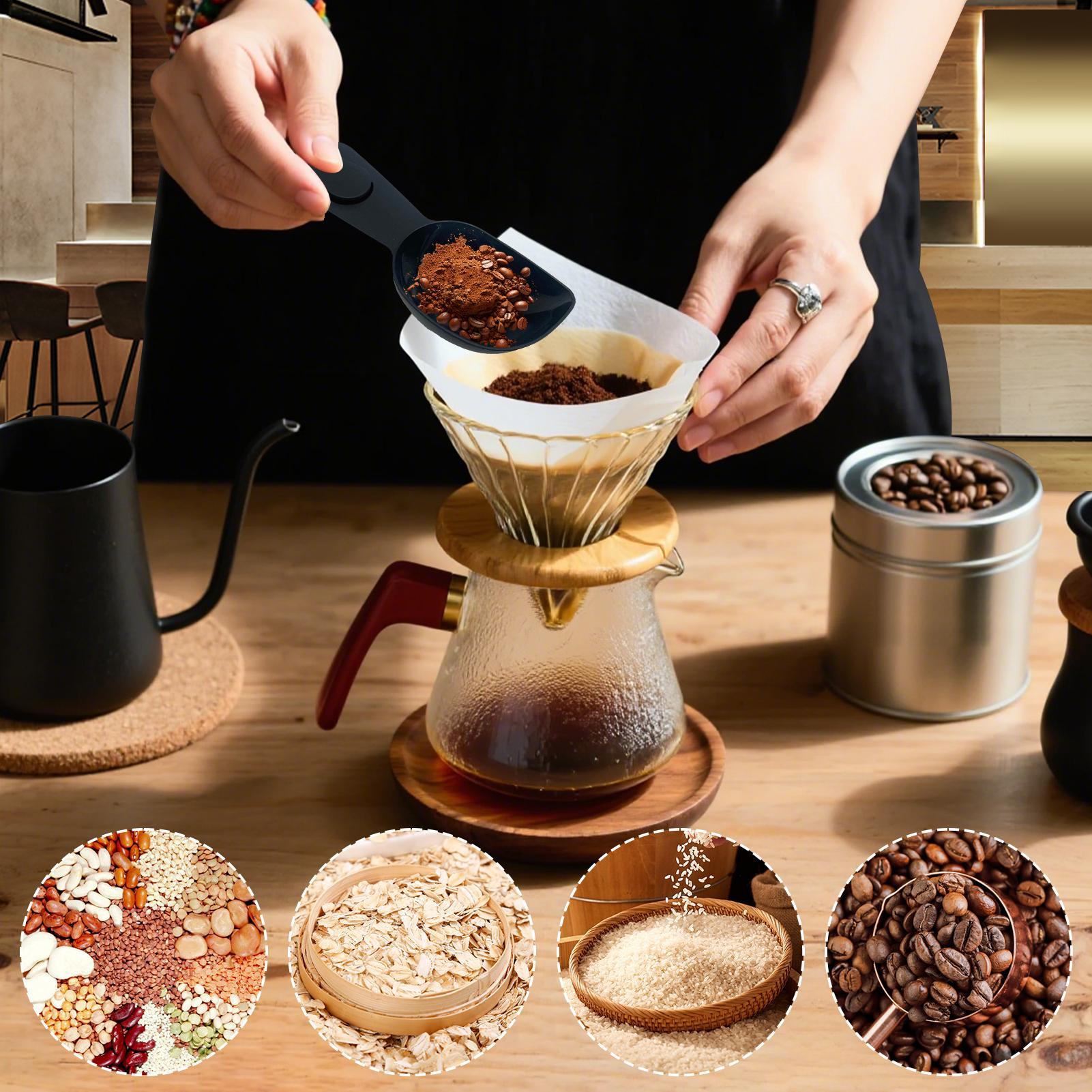 Coffee Scoop with Clip Multi-p - Coffee Tea Leaf And Bean reseña y precio