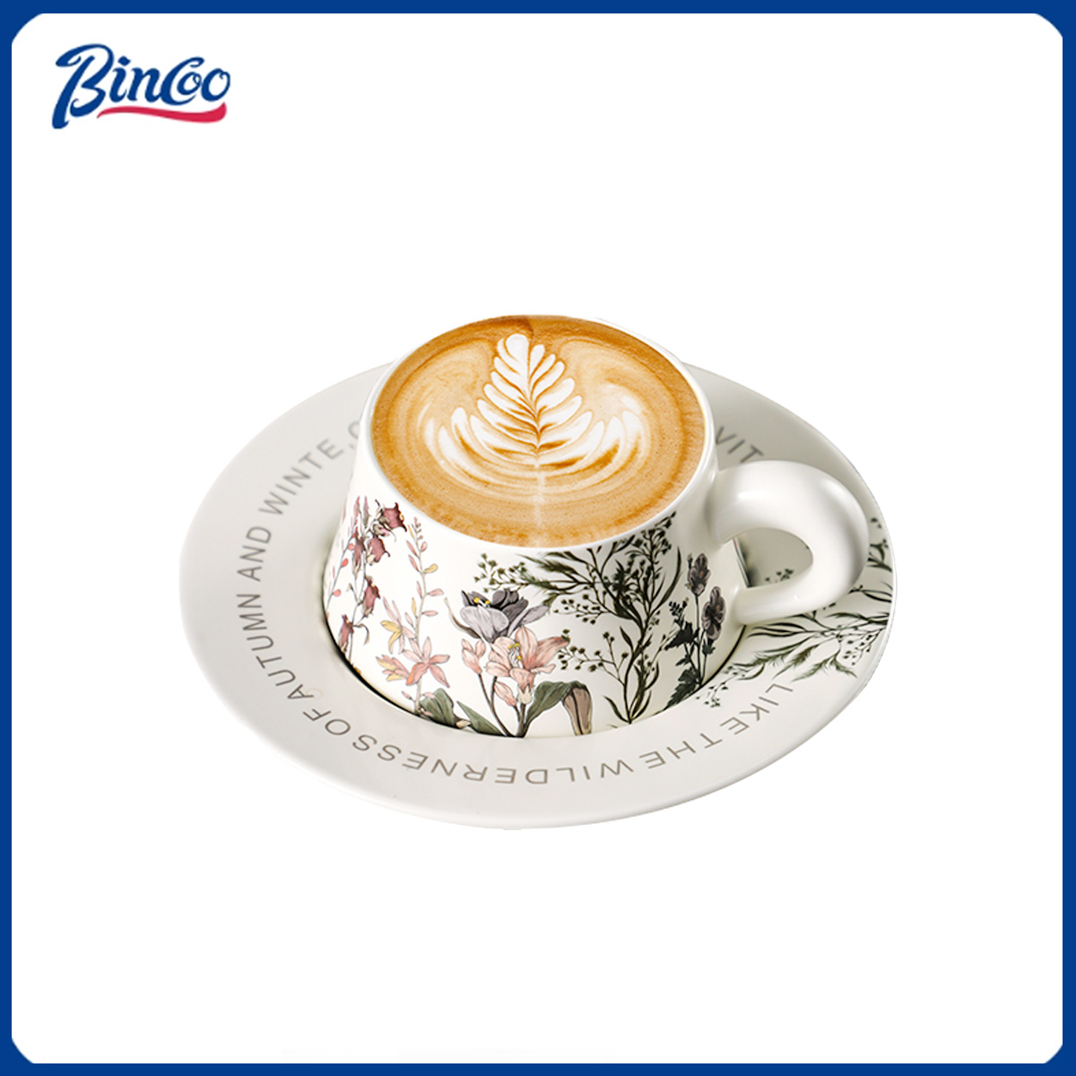 BINCOO 260ml Ceramic Coffee Cu - Espresso Cup Saucer reseña y precio