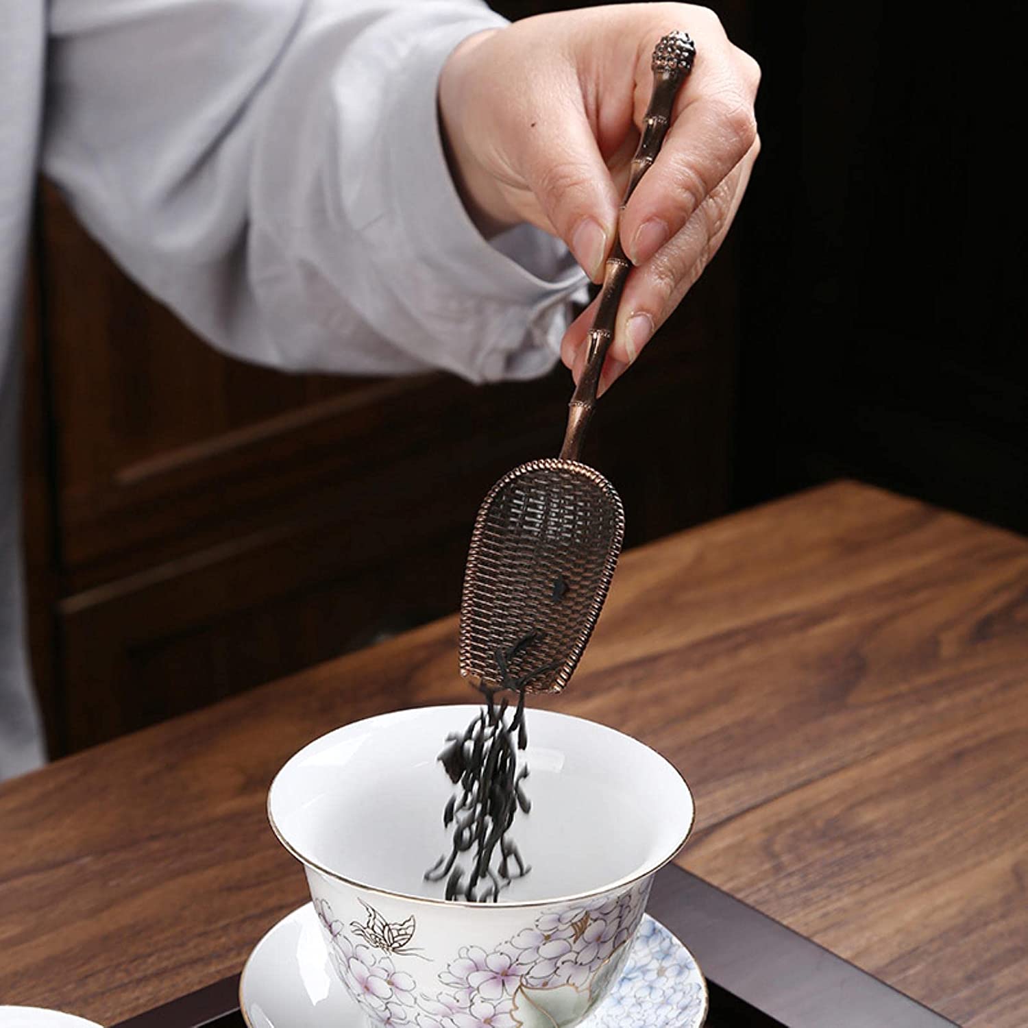 Metal Measuring Shovel Spoon V - Coffee Tea Leaf And Bean reseña y precio