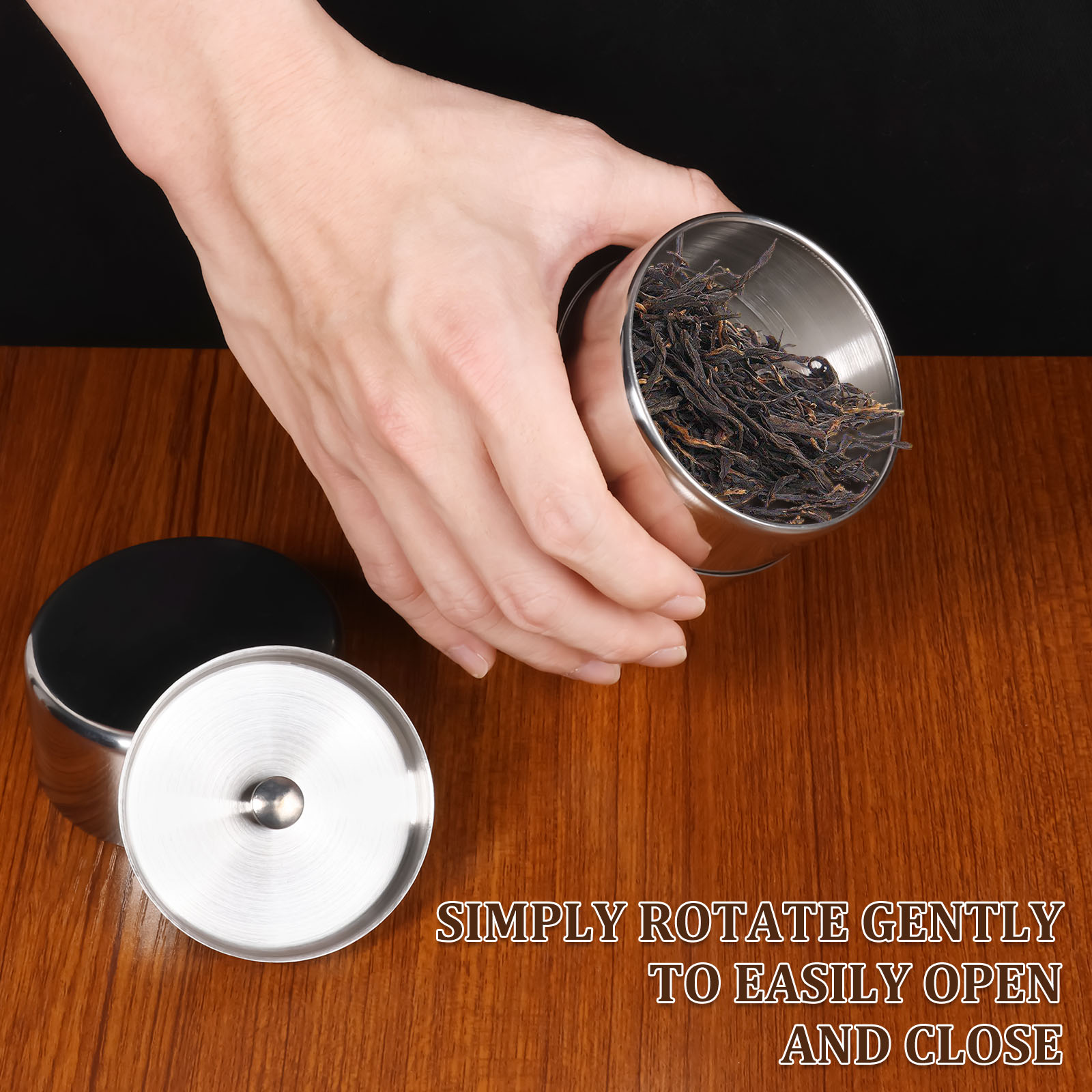 Stainless Steel Tea Leaf Tins  - Coffee Tea Leaf And Bean reseña y precio