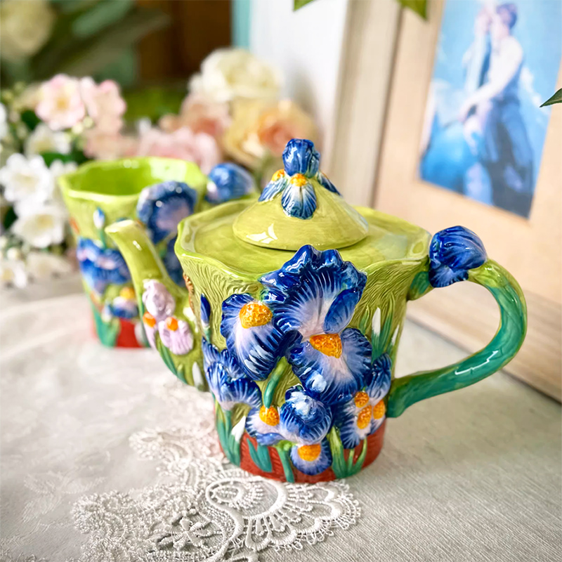 Creative Blue Floral Ceramic C - Coffee Tea Van reseña y precio