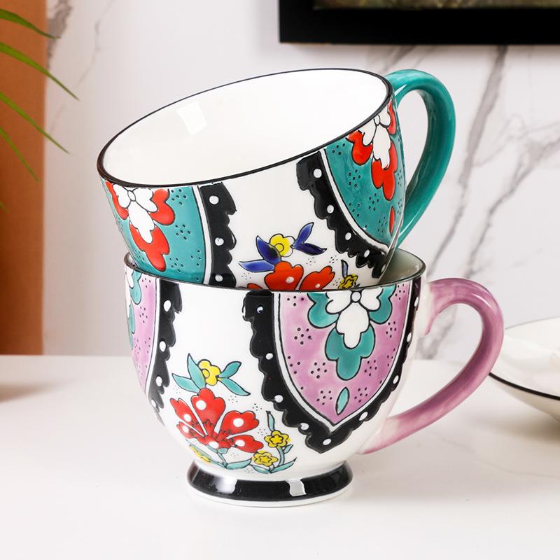 Ceramic Coffee Cup Women's Ear - Coffee Tea Drawing reseña y precio