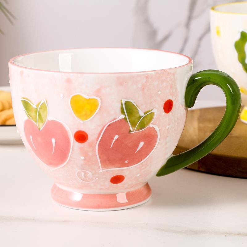 Ceramic Coffee Cup Women's Ear - Coffee Tea Drawing reseña y precio
