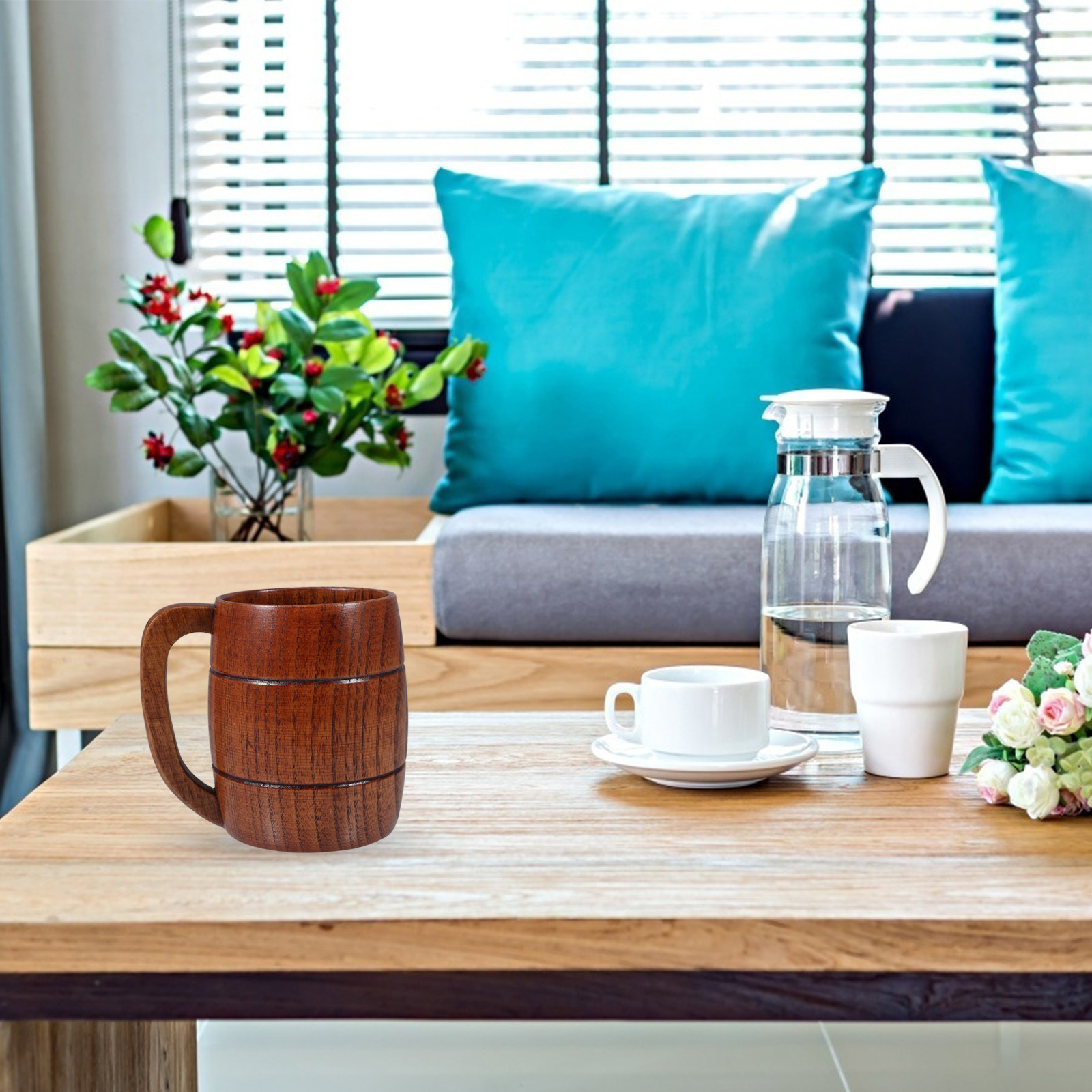 Wooden Beer Coffee Mug Water C - Water Tea And Coffee reseña y precio