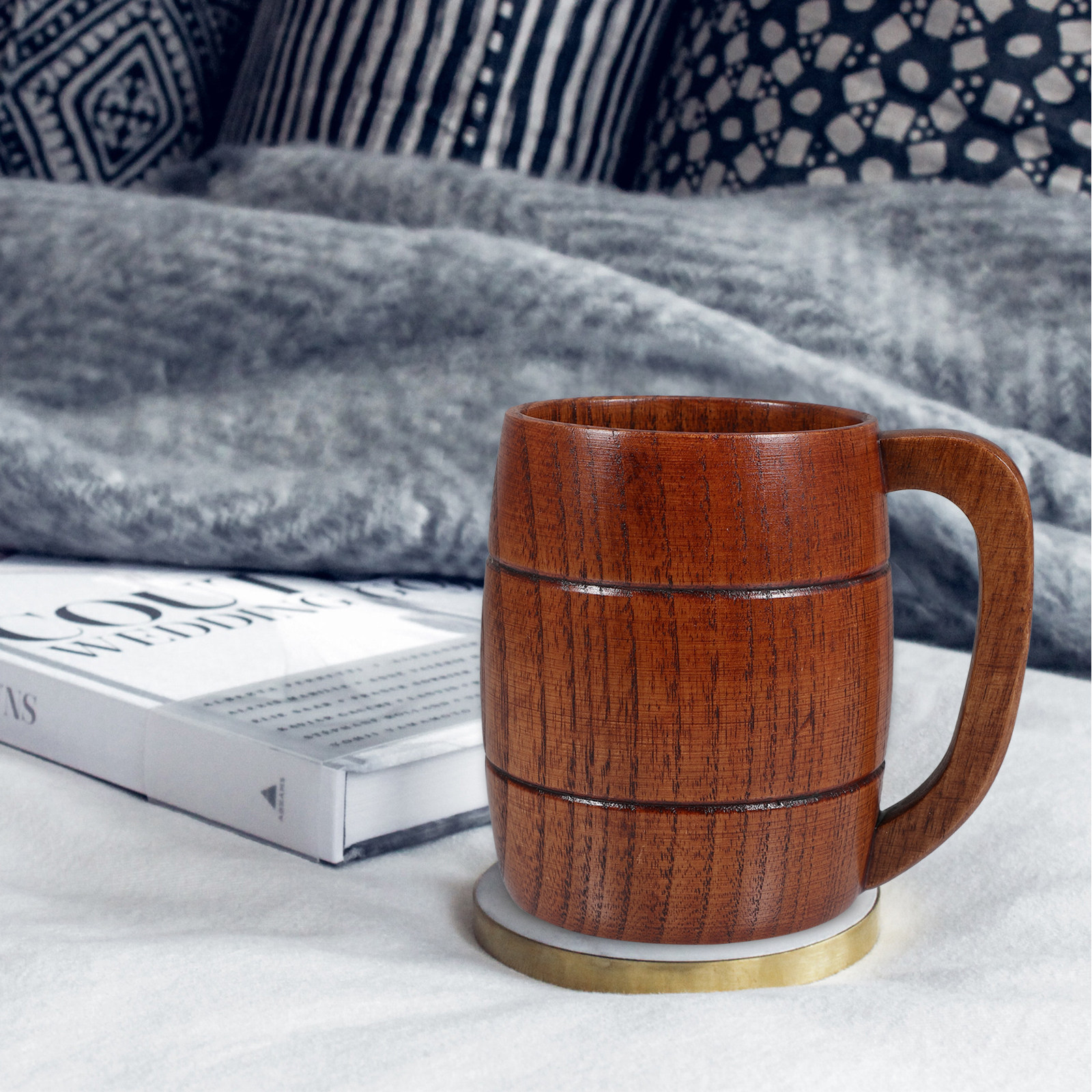 Wooden Beer Coffee Mug Water C - Water Tea And Coffee reseña y precio