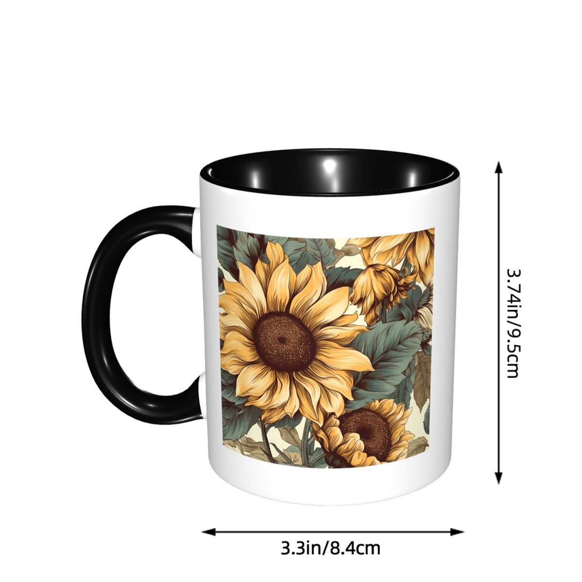 Golden Sunflower Cluster Vinta - Coffee Tea Drawing reseña y precio