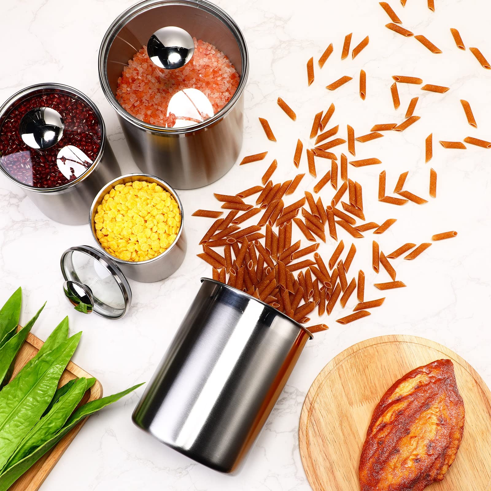 Food Storage Containers Tea Co - Coffee Tea Sugar Container Set reseña y precio