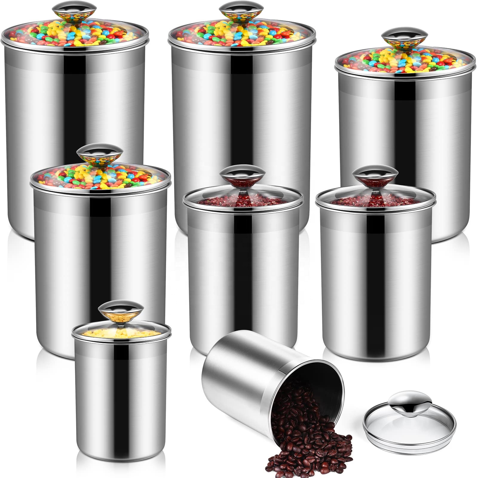 Food Storage Containers Tea Co - Coffee Tea Sugar Container Set reseña y precio