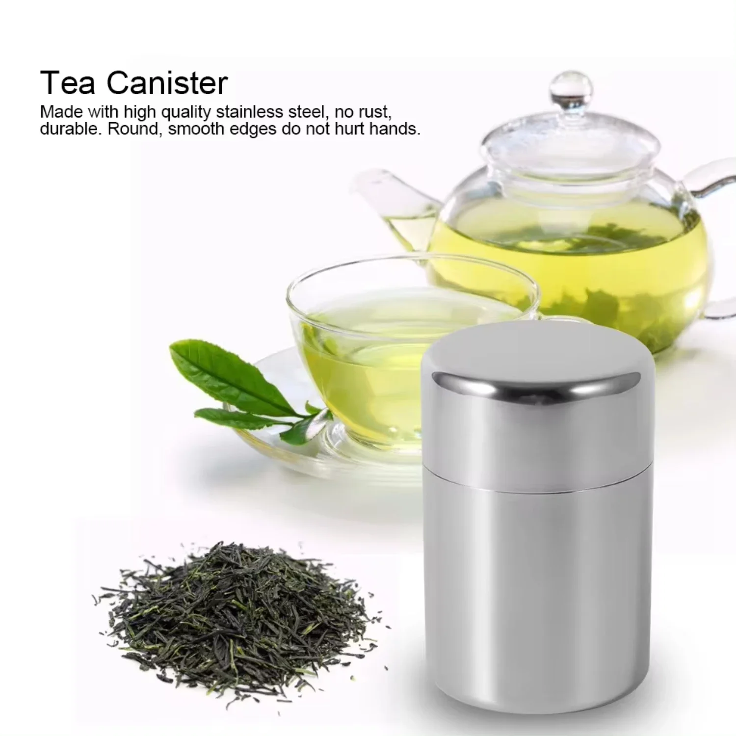 Stainless Steel Tea Leaf Tins  - Coffee Tea Sugar Container Set reseña y precio
