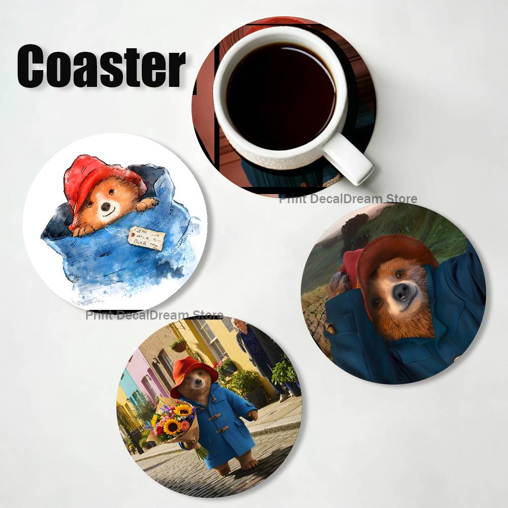 P-Paddington Bear Wood Coaster - Coffee Tea Games reseña y precio