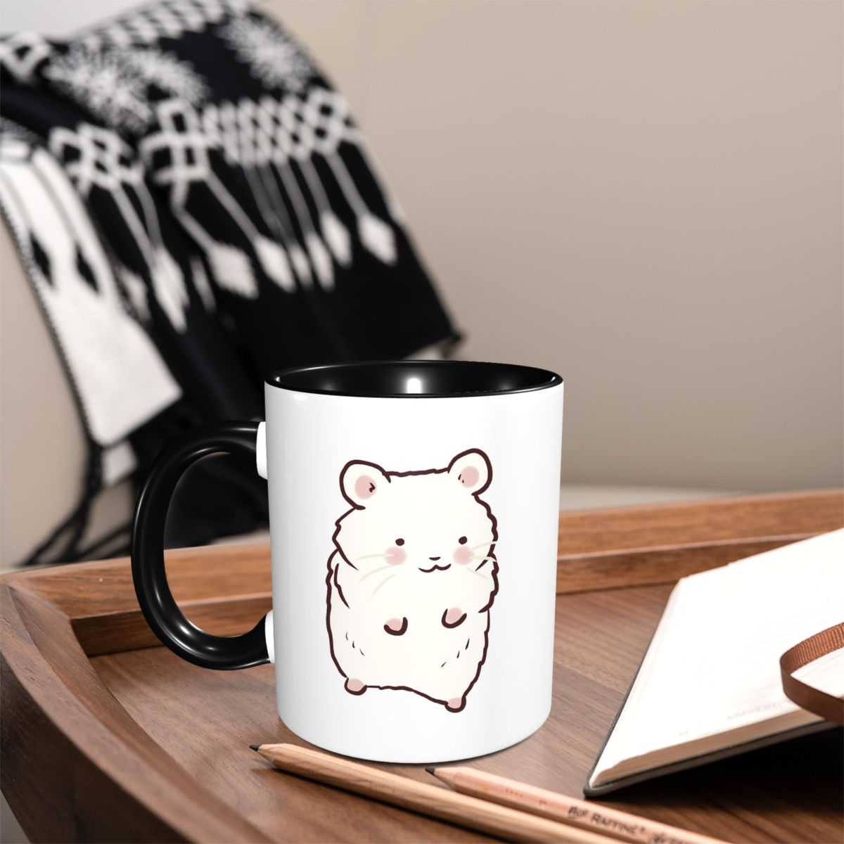 Cute Hamster Drawing Mug Funny - Coffee Tea Drawing reseña y precio