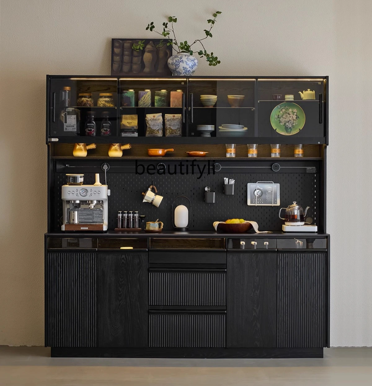 X  Solid wood sideboard integr - Coffee X Tea reseña y precio