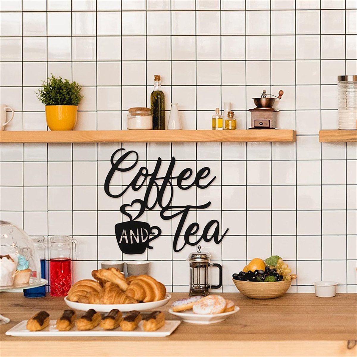 Coffee Sign and Tea Bar Metal  - Coffee & Tea Collective reseña y precio